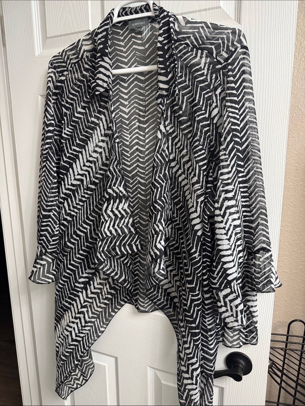 2for 1 Black & White Chevron Open-Front & Brown Green Open Front
